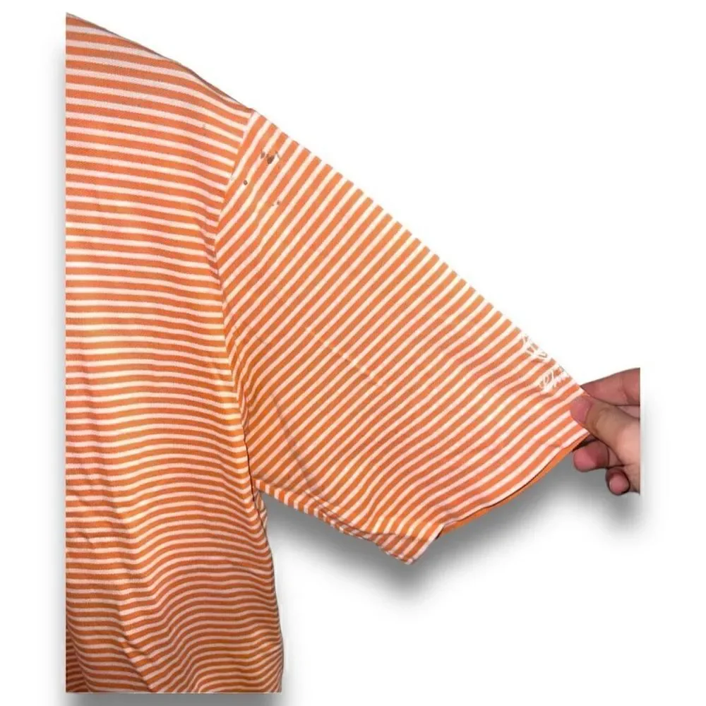 Orange & White Polo Ralph Lauren Golf 100% Pima Cotton Polo Size L